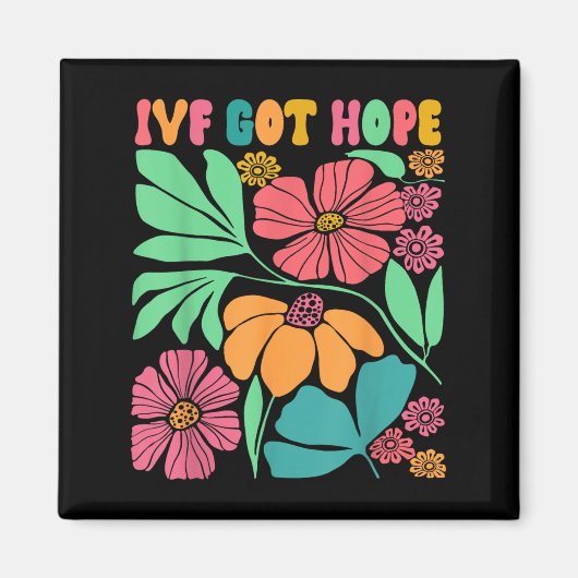 Motivatie Geïnspireerde Ivf Mama Wildflower Ivf Mo Magneet (Voorkant)