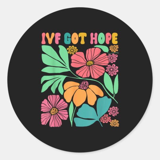 Motivatie Geïnspireerde Ivf Mama Wildflower Ivf Mo Ronde Sticker (Voorkant)