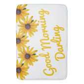 Motivatie gele bloem foto bloem badmat (Voorkant Verticaal)