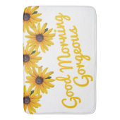 Motivatie gele bloem foto bloem badmat (Voorkant Verticaal)