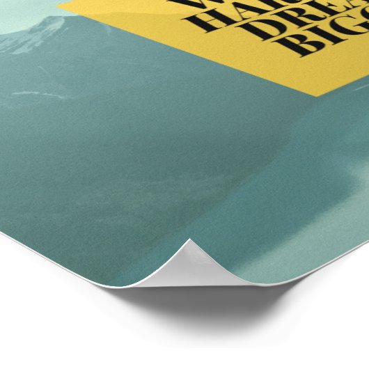 Motivatie Gele Box Poster (Hoek)