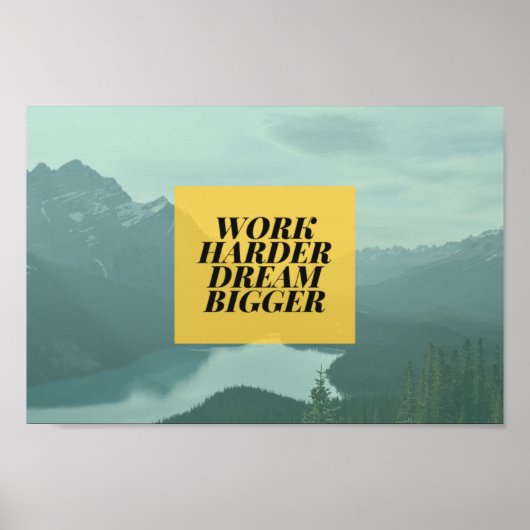 Motivatie Gele Box Poster (Voorkant)