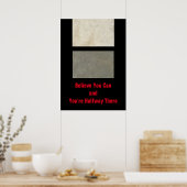 Motivatie geloof dat je er halverwege bent poster (Keuken)