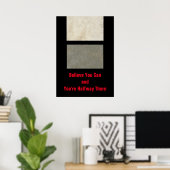 Motivatie geloof dat je er halverwege bent poster (Thuiskantoor)