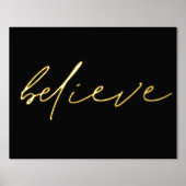 Motivatie geloof de Zwarte Echte Prints van de Fol (Voorkant)