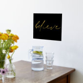 Motivatie geloof de Zwarte Echte Prints van de Fol (Laag (Keuken))