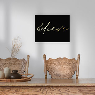 Motivatie geloof de Zwarte Echte Prints van de Fol