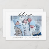 Motivatie Geloof Script Photo Christmas Feestdagenkaart (Voorkant / Achterkant)