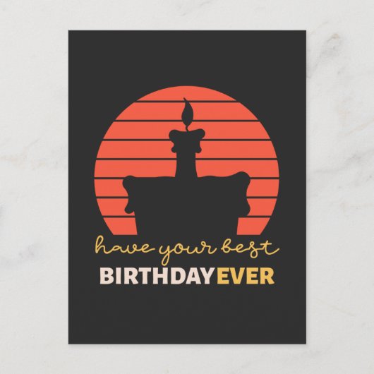 Motivatie Gelukkige verjaardagswensen met cake Briefkaart (Voorkant)