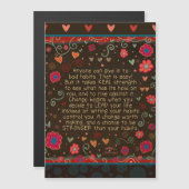Motivatie gewoonten Floral Magnetische Kaart (Voorkant / Achterkant)