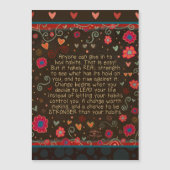 Motivatie gewoonten Floral Magnetische Kaart (Voorkant)