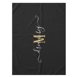 Motivatie Gezegde Dream Big Monogram Black Gold Tafelkleed