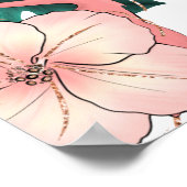 Motivatie Gezegde Elegant Pink Flamingo Poster (Hoek)