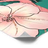 Motivatie Gezegde Elegant Pink Flamingo Poster (Hoek)