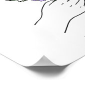 Motivatie Gezegde met hand getrokken bloemen Poster (Hoek)