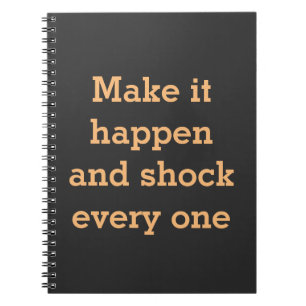 Motivatie gezegde op notitieboek