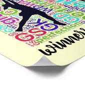 Motivatie Gezegde Player Posities Netball Quote Poster (Hoek)