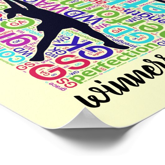 Motivatie Gezegde Player Posities Netball Quote Poster (Hoek)