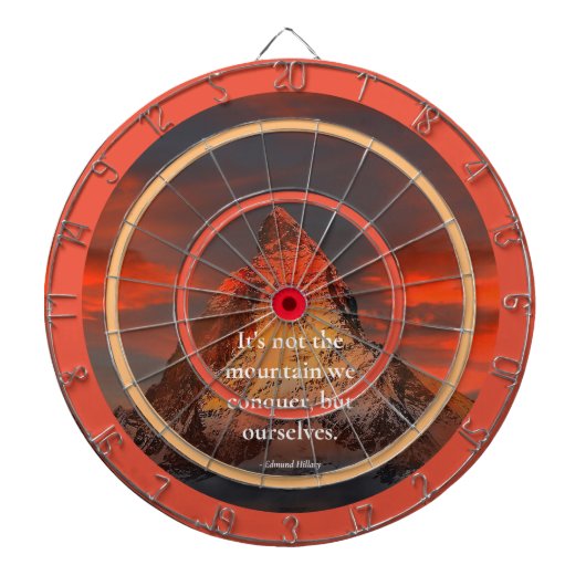 Motivatie Gezegde van Edmund Hillary Mnt. Everest Dartbord (Voorkant)