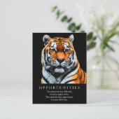 Motivatie Gezegde van Kansen Quote Tiger Briefkaart (Staand voorkant)