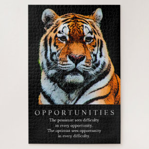 Motivatie Gezegde van Kansen Quote Tiger Legpuzzel