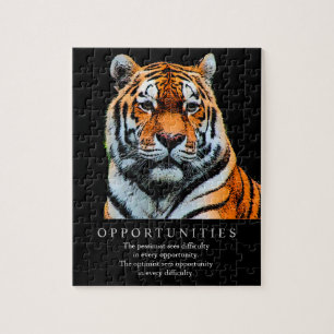 Motivatie Gezegde van Kansen Quote Tiger Legpuzzel