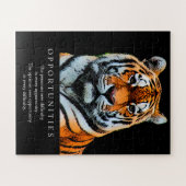Motivatie Gezegde van Kansen Quote Tiger Legpuzzel (Horizontaal)