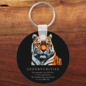 Motivatie Gezegde van Kansen Quote Tiger Sleutelhanger (Voorkant)