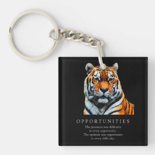 Motivatie Gezegde van Kansen Quote Tiger Sleutelhanger