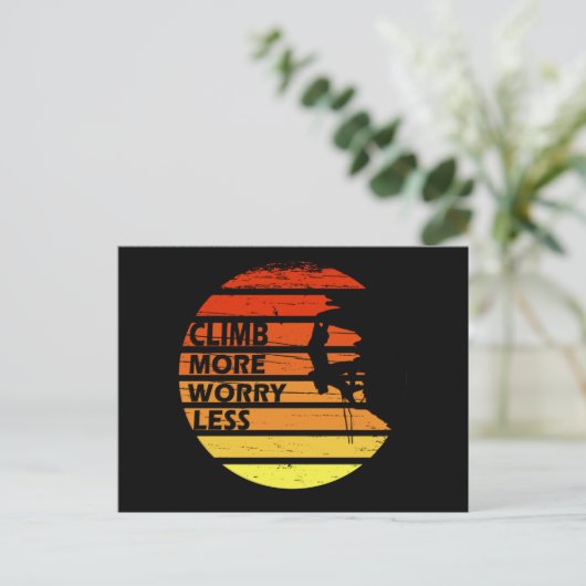 Motivatie gezegde voor rotsklimmen feestdagenkaart (Staand voorkant)