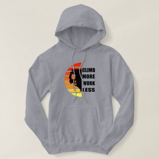 Motivatie gezegde voor rotsklimmen hoodie (Design voorkant)