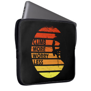 Motivatie gezegde voor rotsklimmen laptop sleeve
