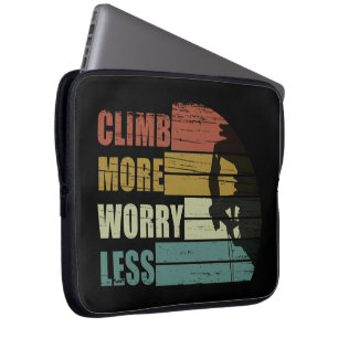 Motivatie gezegde voor rotsklimmen laptop sleeve