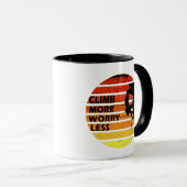 Motivatie gezegde voor rotsklimmen mok (Voorkant rechts)