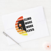 Motivatie gezegde voor rotsklimmen ronde sticker (Envelop)
