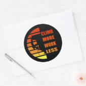 Motivatie gezegde voor rotsklimmen ronde sticker (Envelop)