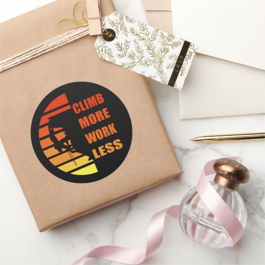 Motivatie gezegde voor rotsklimmen ronde sticker (Geschenken)