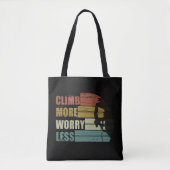 Motivatie gezegde voor rotsklimmen tote bag (Voorkant)