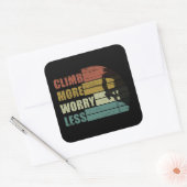 Motivatie gezegde voor rotsklimmen vierkante sticker (Envelop)