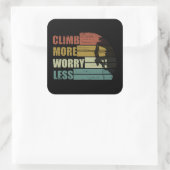 Motivatie gezegde voor rotsklimmen vierkante sticker (Tas)