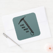 Motivatie gezegde voor rotsklimmen vierkante sticker (Envelop)