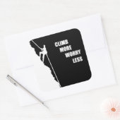 Motivatie gezegde voor rotsklimmen vierkante sticker (Envelop)
