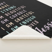 Motivatie Gift voor Tiener Meisje Zwart Custom Sherpa Deken (3/4)