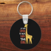Motivatie Giraffe Faith Taller dan Angst Sleutelhanger (Voorkant)