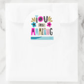 Motivatie Girly Hand Lettered Quote Ronde Sticker (Tas)