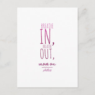 Motivatie Glitter Quote ademhalen Briefkaart