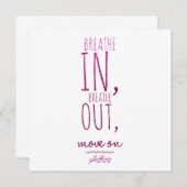 Motivatie Glitter Quote ademhalen Kaart (Voorkant / Achterkant)