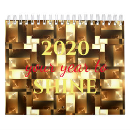 Motivatie Glitter Typografie Prachtige 12 maanden Kalender