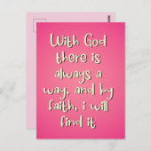 Motivatie godly gebaseerd op geloof briefkaart (Voorkant / Achterkant)