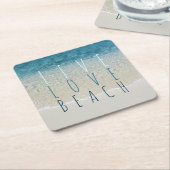 Motivatie golven van Turquoise Blue Ocean Surf Kartonnen Onderzetters (Schuin)